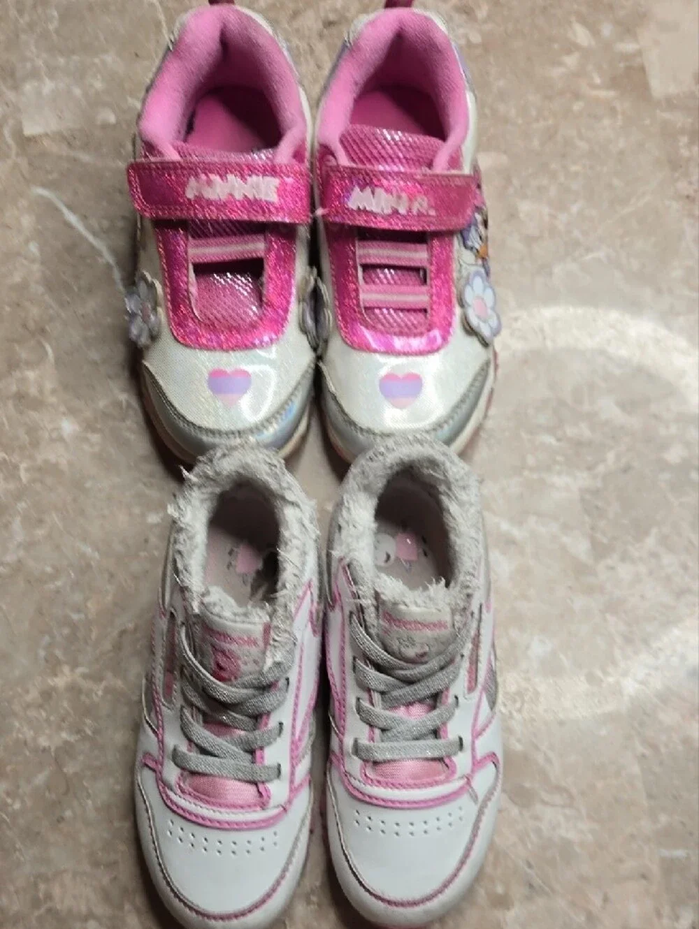 2 Pairs Kids Pink Character Sneakers - Twin Pair